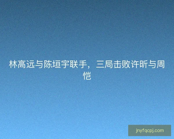 林高远与陈垣宇联手，三局击败许昕与周恺